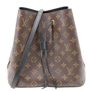 Louis Vuitton  Neonoe MM Monogram Canvas Shoulder Bag Black